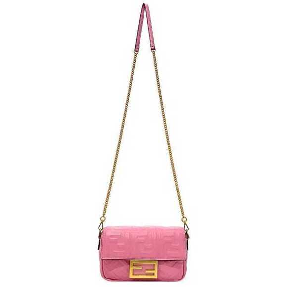 FENDI Pink Leather Shoulder Bag - Picture 3 of 10
